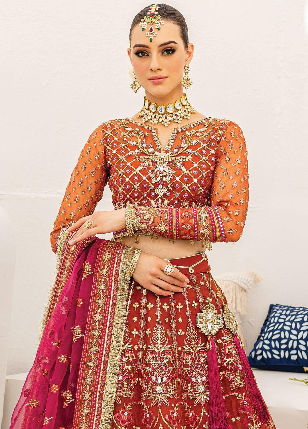 Gulaal Embroidered Organza Suits Unstitched 3 Piece GL22WD 06 Sanaiyah - Wedding Collection