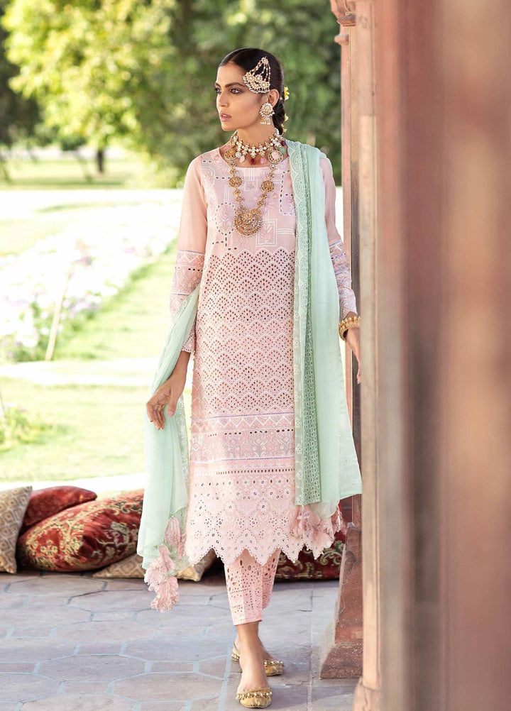 Gulabi Shaam By Nureh Embroidered Lawn Suits Unstitched 3 Piece NU21GS 14 - Eid Collection