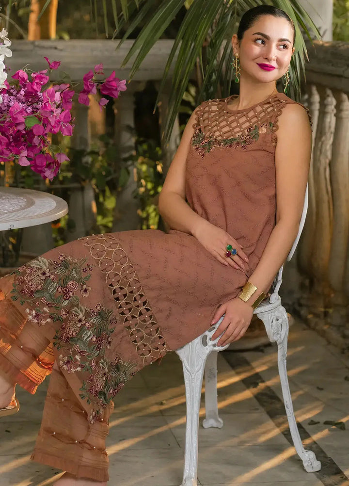 Gulkari by Asifa and Nabeel Chikankari Lawn Suit Unstitched 3 Piece AN25G GKL-04 Saffron Day - Summer Collection