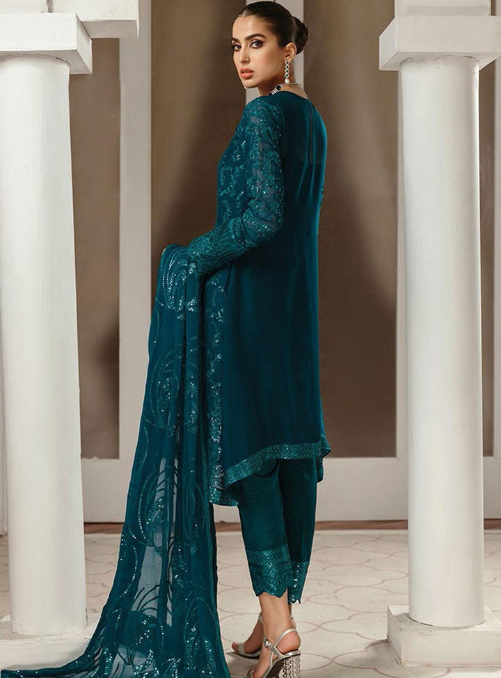 Gulmira By House of Nawab Embroidered Chiffon Suits Unstitched 3 Piece HON22-G2 06 Keyser - Luxury Collection