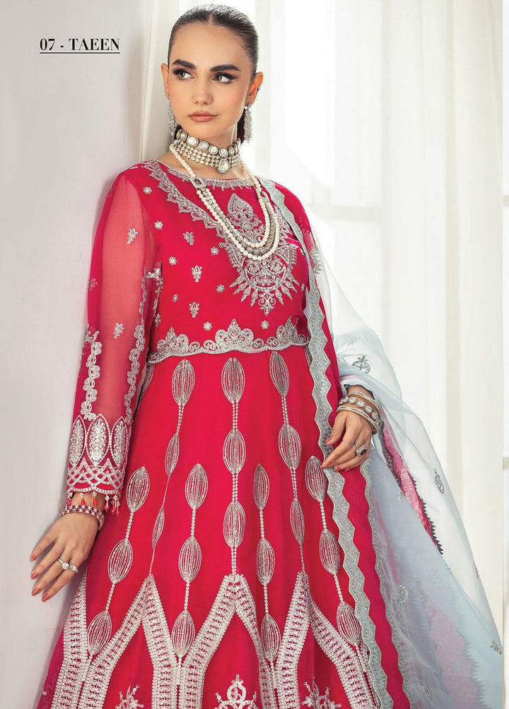 Gulmira By House of Nawab Embroidered Organza Suits Unstitched 3 Piece HON23G3 D-07 Taeen - Luxury Collection