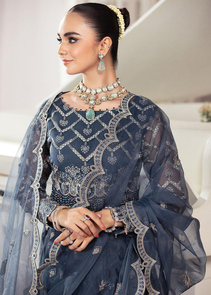 Gulmira By House of Nawab Embroidered Organza Suits Unstitched 3 Piece HON23G3 D-08 Khuaab - Luxury Collection