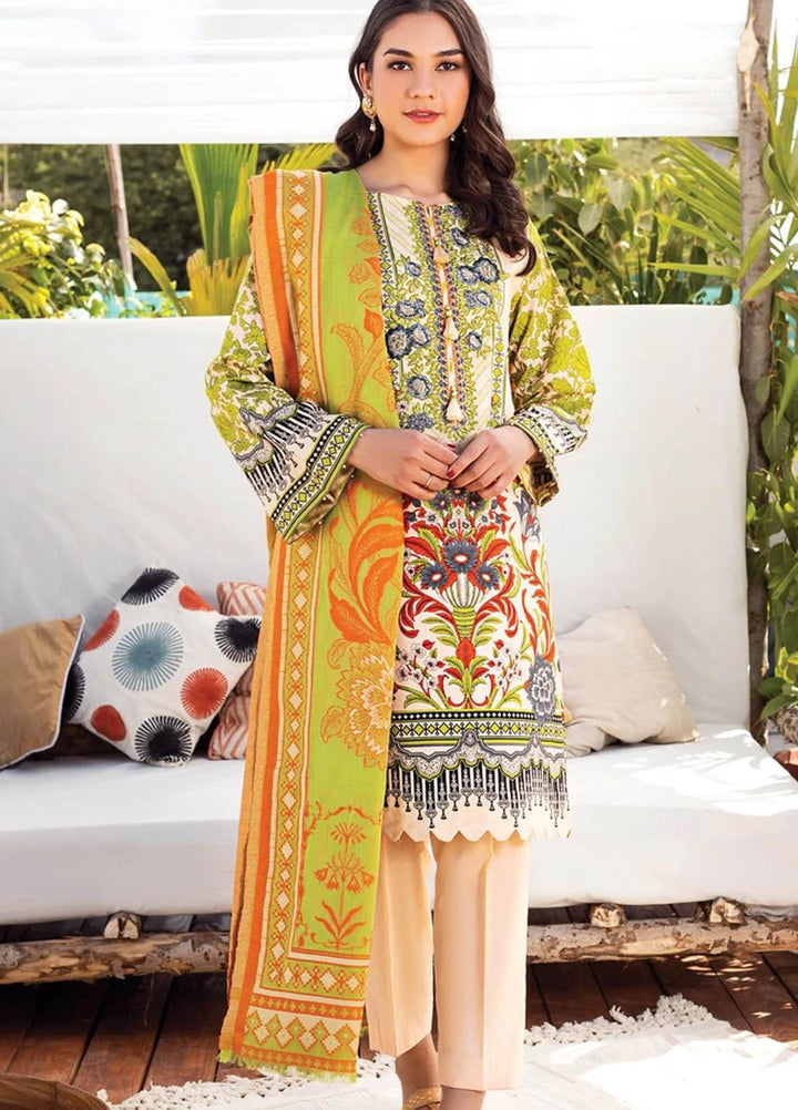 Orient Textile Embroidered Lawn Suits Unstitched 3 Piece OTL-20-143 A - Summer Collection