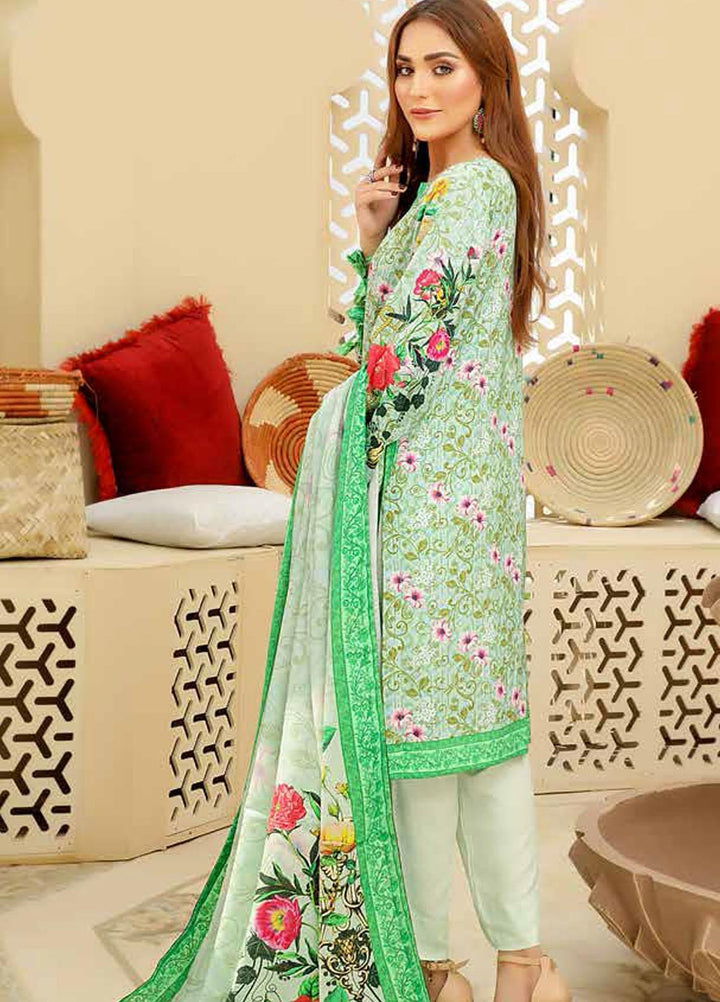 Guzel by Riaz Arts Embroidered Chikankari Slub Linen Suits Unstitched 3 Piece RA21GSL D-01 - Winter Collection