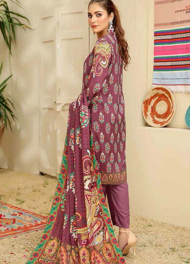 Guzel by Riaz Arts Embroidered Chikankari Slub Linen Suits Unstitched 3 Piece RA21GSL D-08 - Winter Collection
