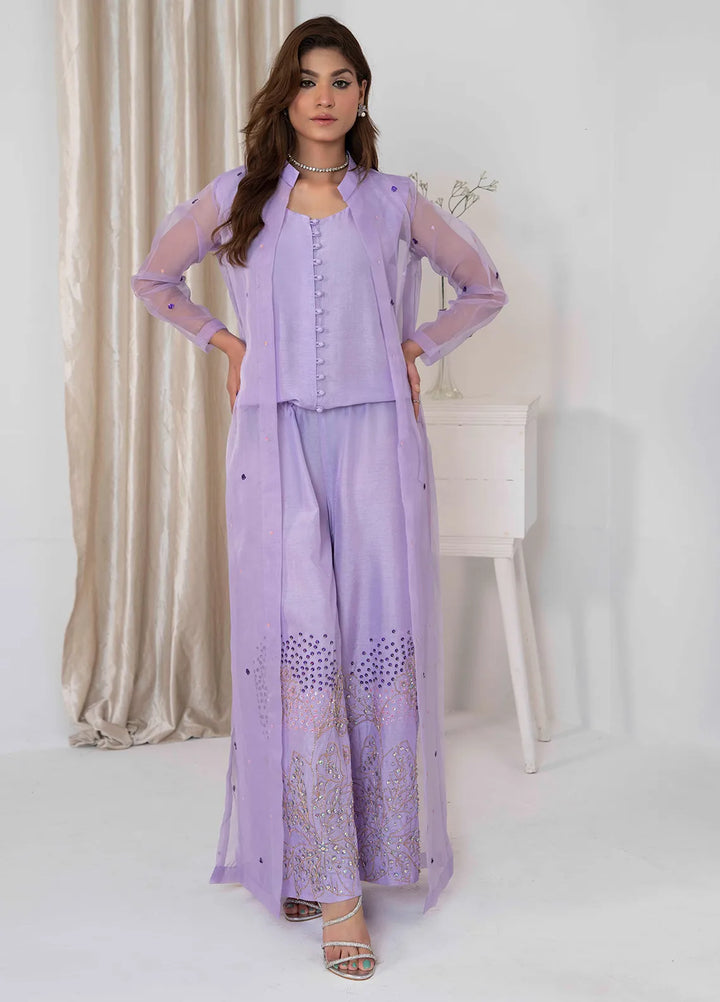 Hadia Batool Pret Embroidered Raw Silk 2 Piece Suit Hura