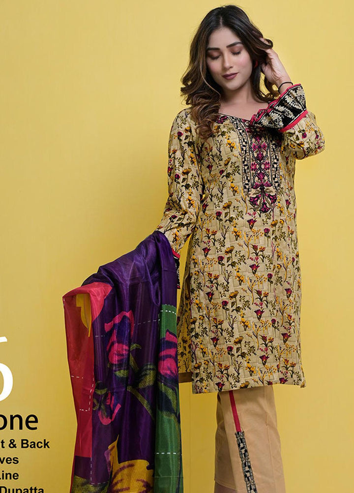 Halima Sultan Embroidered Lawn Suits Unstitched 3 Piece HS21L-2 06-Anemone - Summer Collection