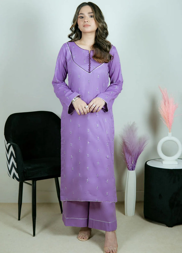 Hanim Pret Embroidered Cotton lawn 3 Piece Suit Meeras