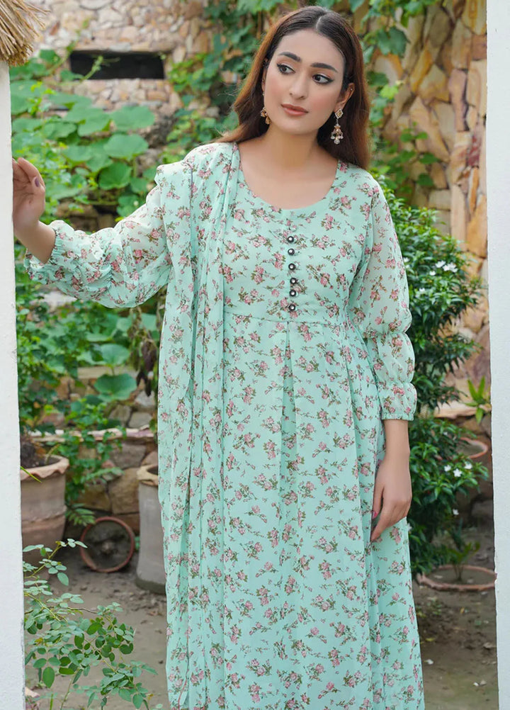 Hareem Fatima Pret Printed Chiffon 2 Piece Adorable Floral Maxi