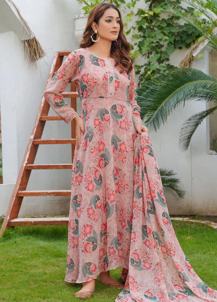 Hareem Fatima Pret Printed Chiffon 2 Piece Floral Grace Maxi