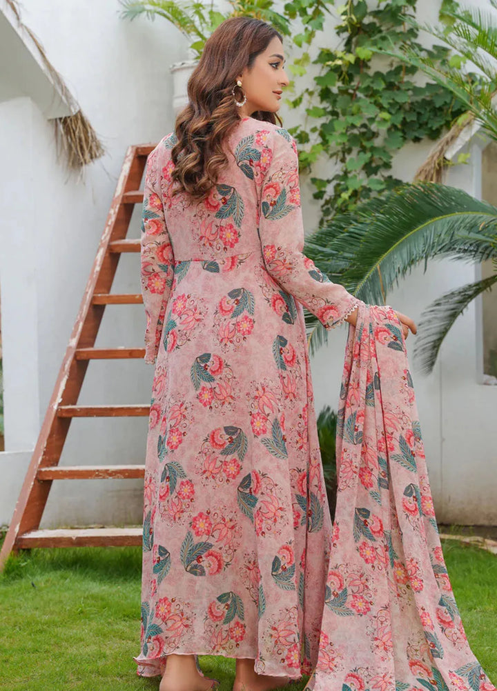 Hareem Fatima Pret Printed Chiffon 2 Piece Floral Grace Maxi