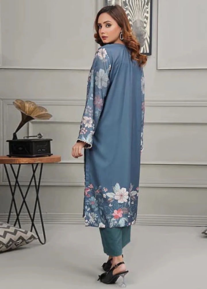 Hareem Fatima Pret Printed Lawn 2 Piece Suit Azure Petals