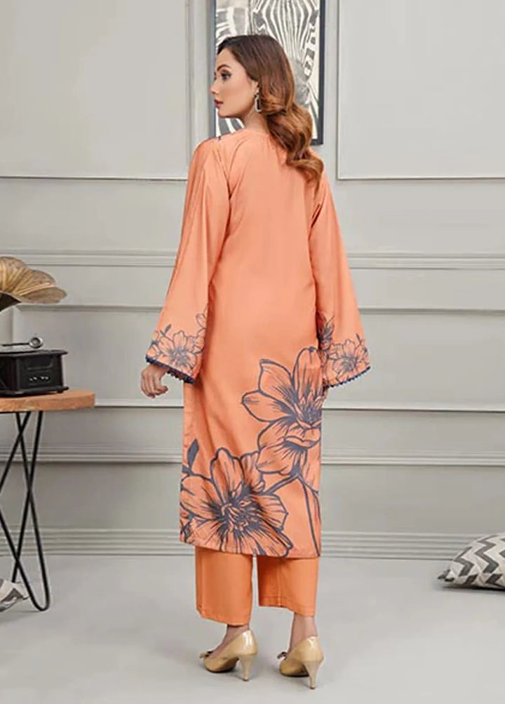 Hareem Fatima Pret Printed Lawn 2 Piece Suit Bronze Majesty