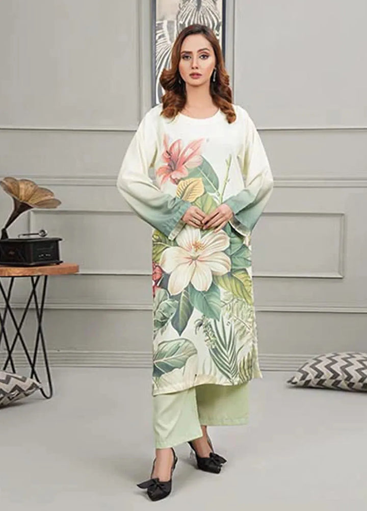 Hareem Fatima Pret Printed Lawn 2 Piece Suit Emerald Bliss