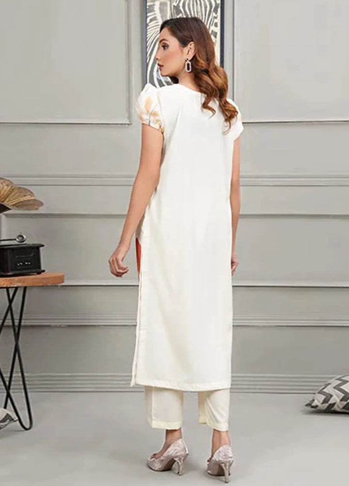 Hareem Fatima Pret Printed Lawn 2 Piece Suit Marigold Glow