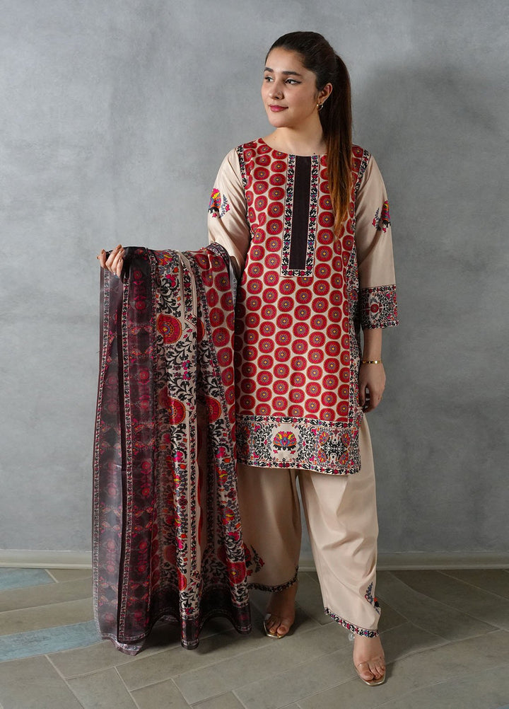 Heritage Hues by Grape Drape Pret Printed Crepe Lawn 3 Piece Suit Nura