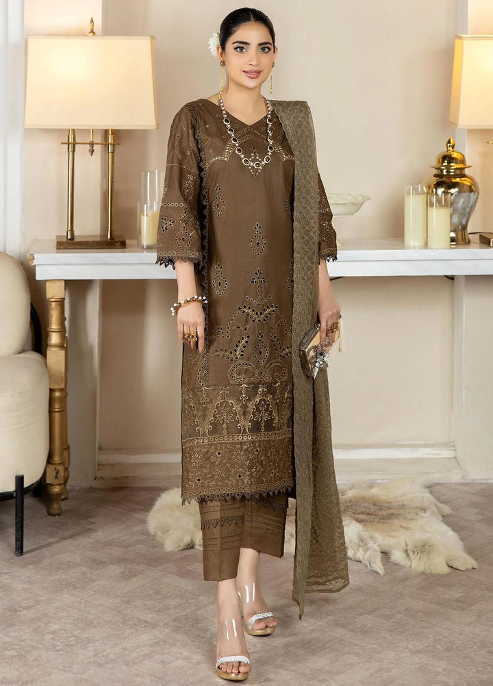 Haseen By Noorma Kaamal Embroidered Chikankari Lawn Suits Unstitched 3 Piece NK23H NK-C2-12 - Luxury Collection