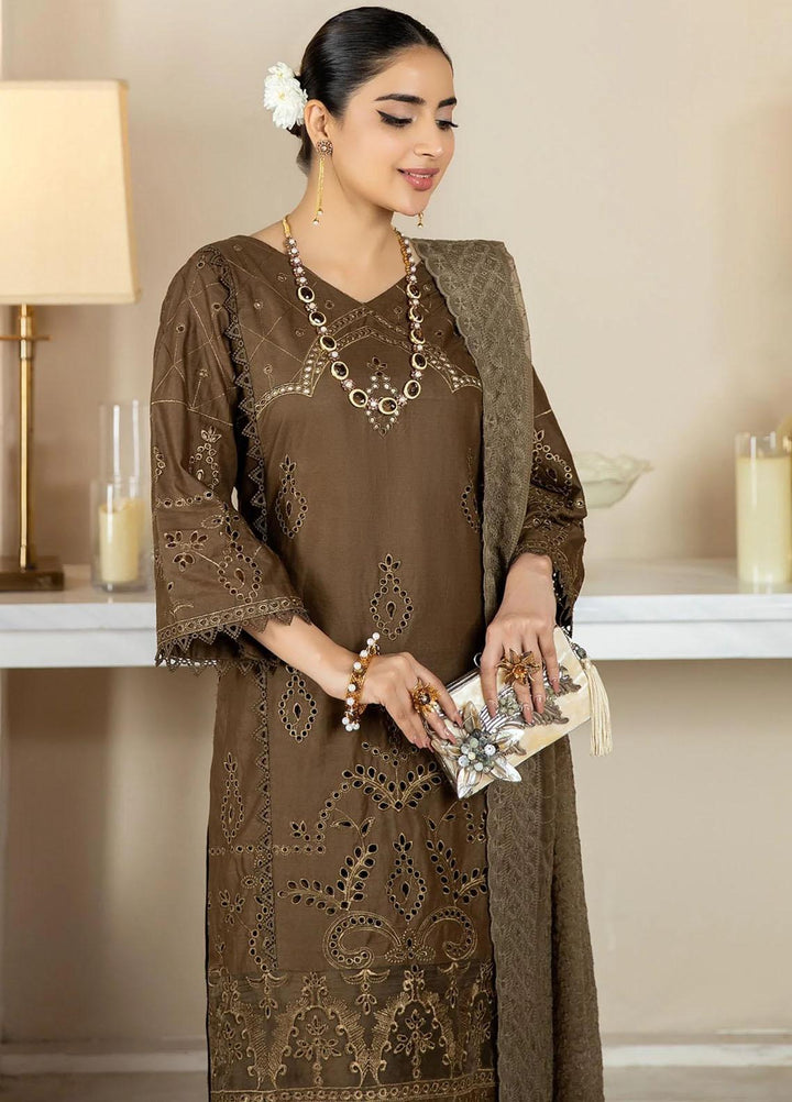 Haseen By Noorma Kaamal Embroidered Chikankari Lawn Suits Unstitched 3 Piece NK23H NK-C2-12 - Luxury Collection