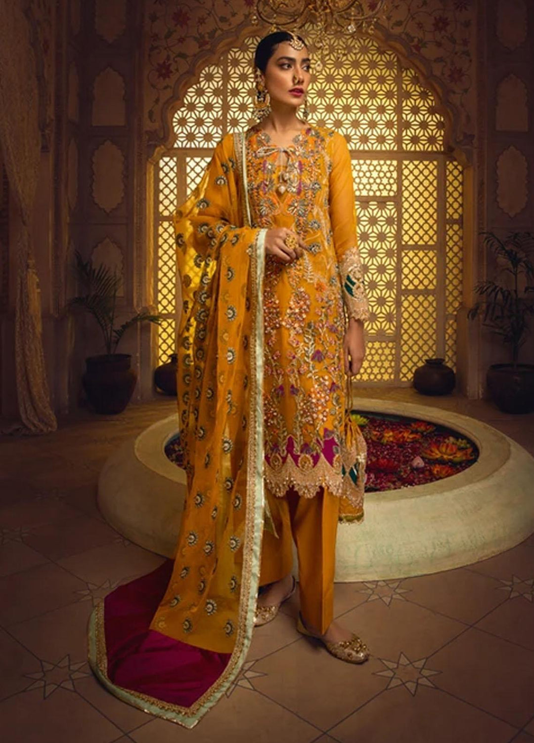 Haute Form Pret Luxury Formal Organza 3 Piece HF21LF GOHAR