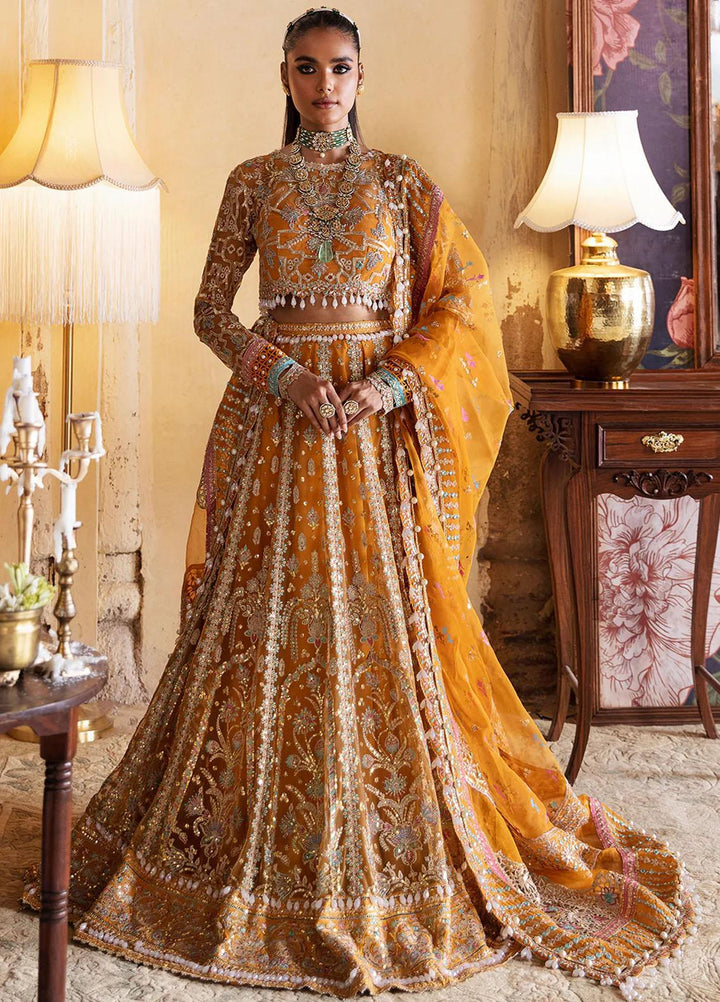 Hayat By Afrozeh Embroidered Net Suits Unstitched 3 Piece AF23HY D-02 Kamila - Wedding Collection