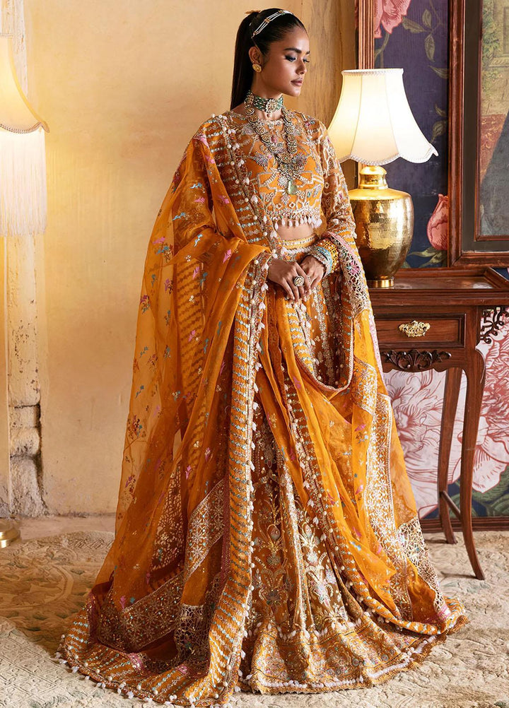 Hayat By Afrozeh Embroidered Net Suits Unstitched 3 Piece AF23HY D-02 Kamila - Wedding Collection