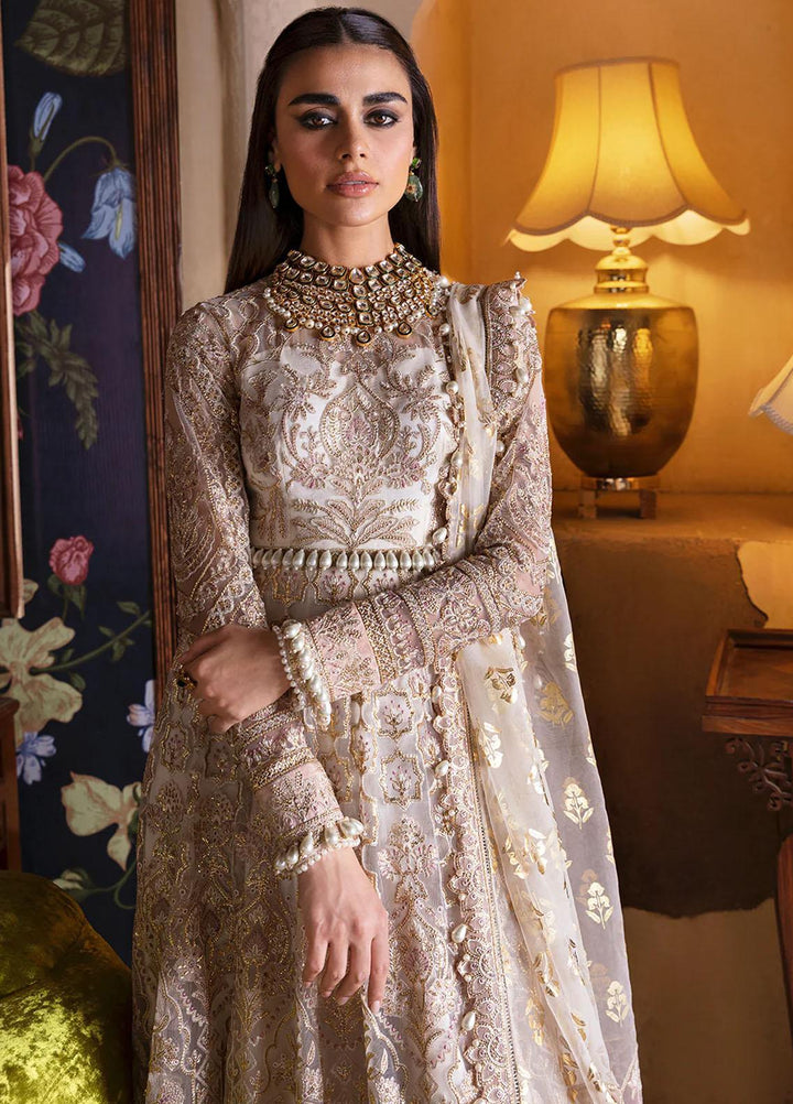 Hayat By Afrozeh Embroidered Net Suits Unstitched 3 Piece AF23HY D-03 Sheemah - Wedding Collection