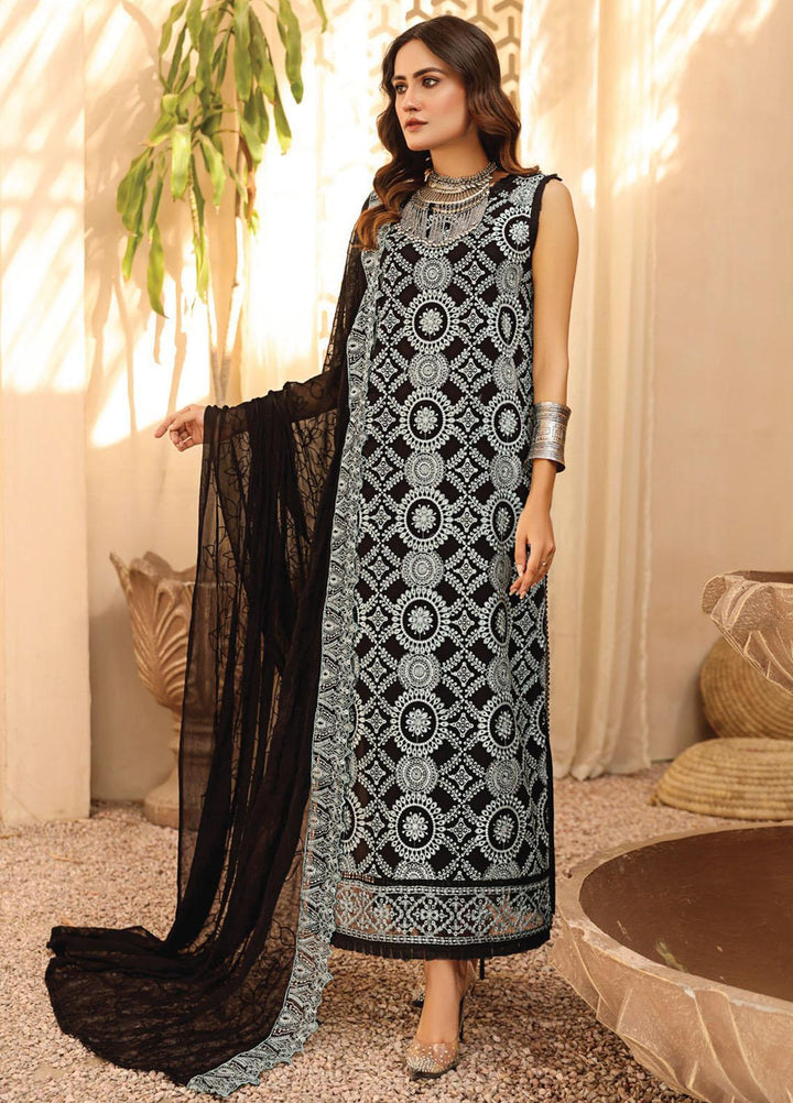 Hazoori Baagh By Humdum Embroidered Lawn Suits Unstitched 3 Piece HD23HB D-1 - Summer Collection