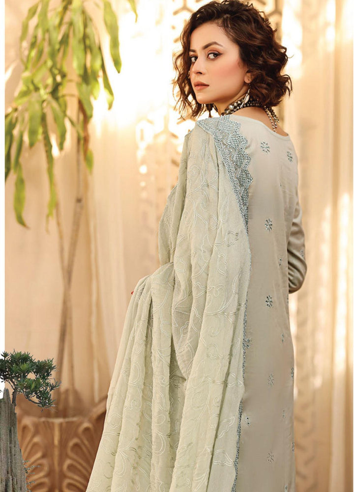 Hazoori Baagh By Humdum Embroidered Lawn Suits Unstitched 3 Piece HD23HB D-4 - Summer Collection