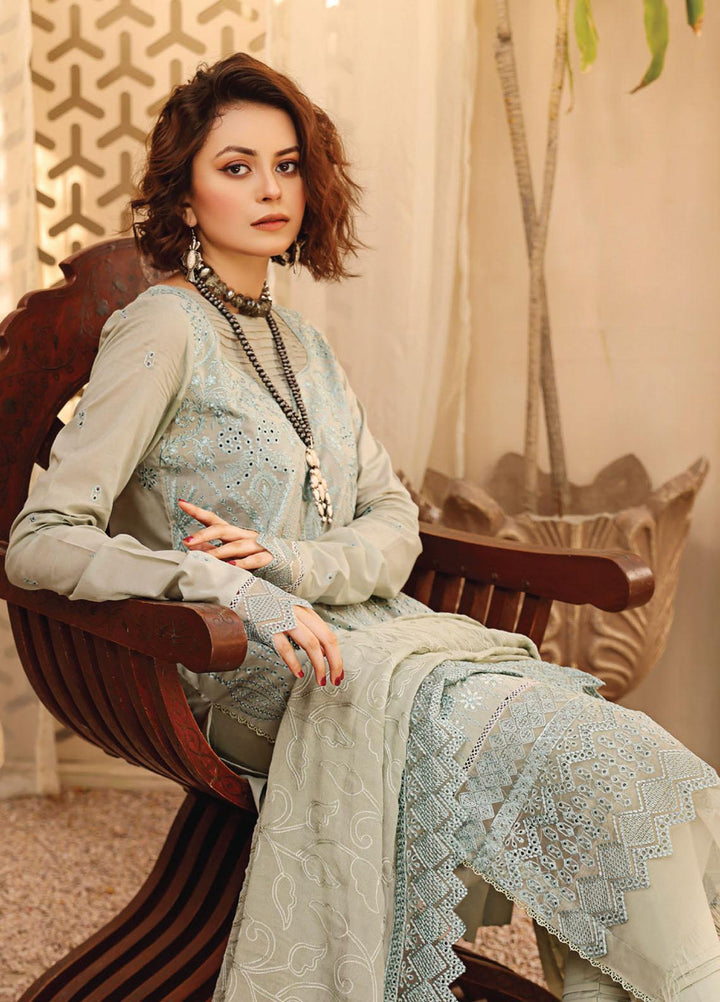 Hazoori Baagh By Humdum Embroidered Lawn Suits Unstitched 3 Piece HD23HB D-4 - Summer Collection
