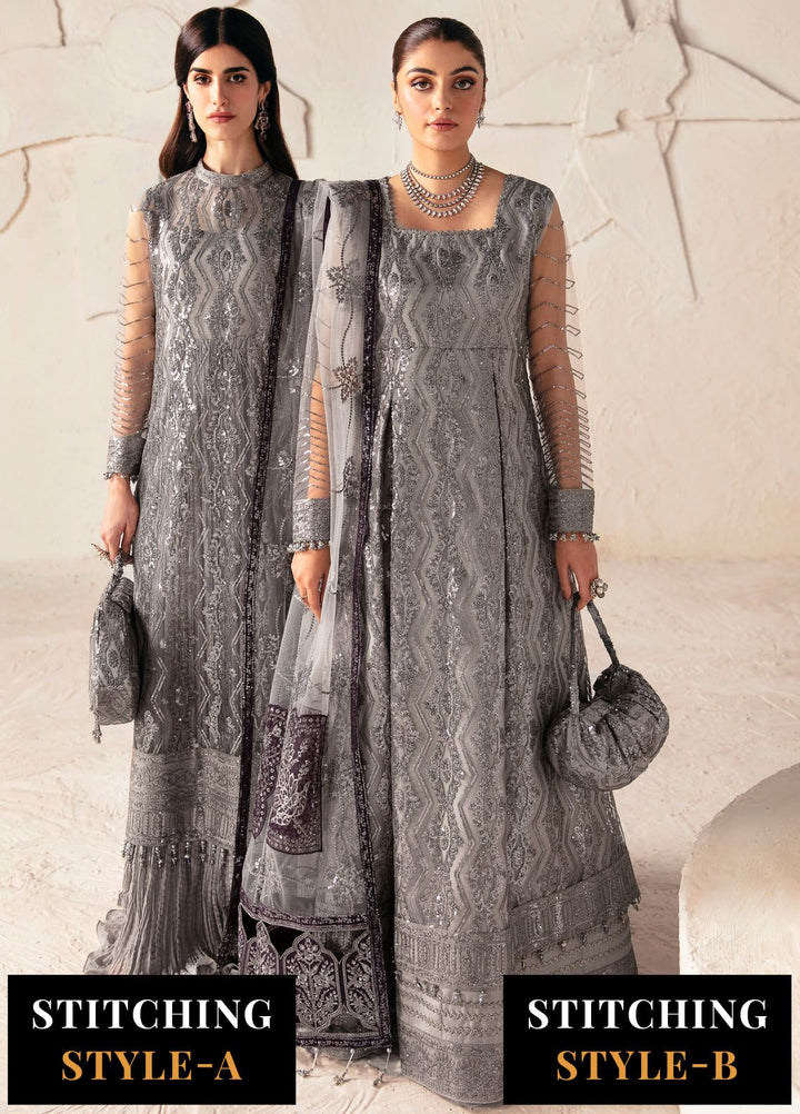 Heer By Alizeh Embroidered Net Suit Unstitched 3 Piece AFB24HF 07-Zohal - Luxury Formal Collection