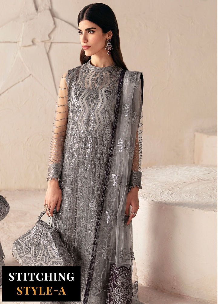 Heer By Alizeh Embroidered Net Suit Unstitched 3 Piece AFB24HF 07-Zohal - Luxury Formal Collection