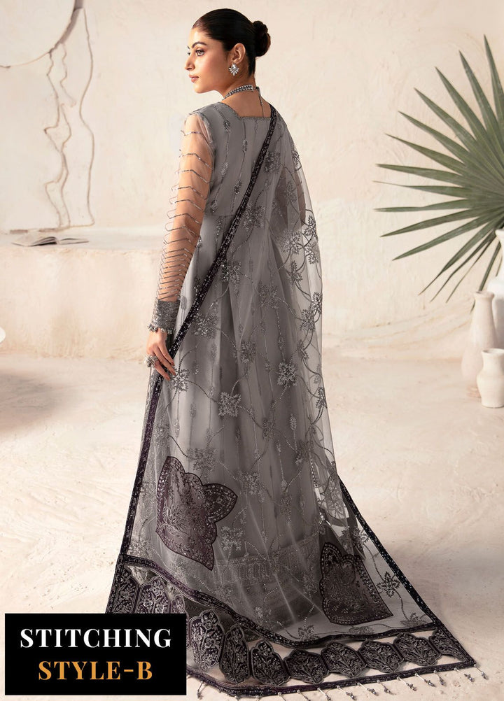 Heer By Alizeh Embroidered Net Suit Unstitched 3 Piece AFB24HF 07-Zohal - Luxury Formal Collection