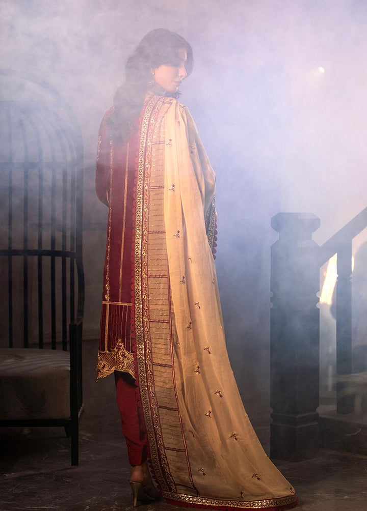 Heer By Noorma Kaamal Embroidered Velvet Suits Unstitched 3 Piece NK22H NK-V-01 - Luxury Collection