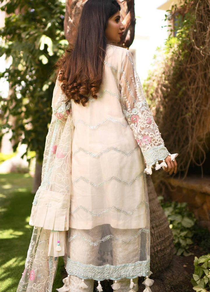 Heer by Hadia Eman Embroidered Organza Suits Unstitched 3 Piece HE21H D-05 - Luxury Collection