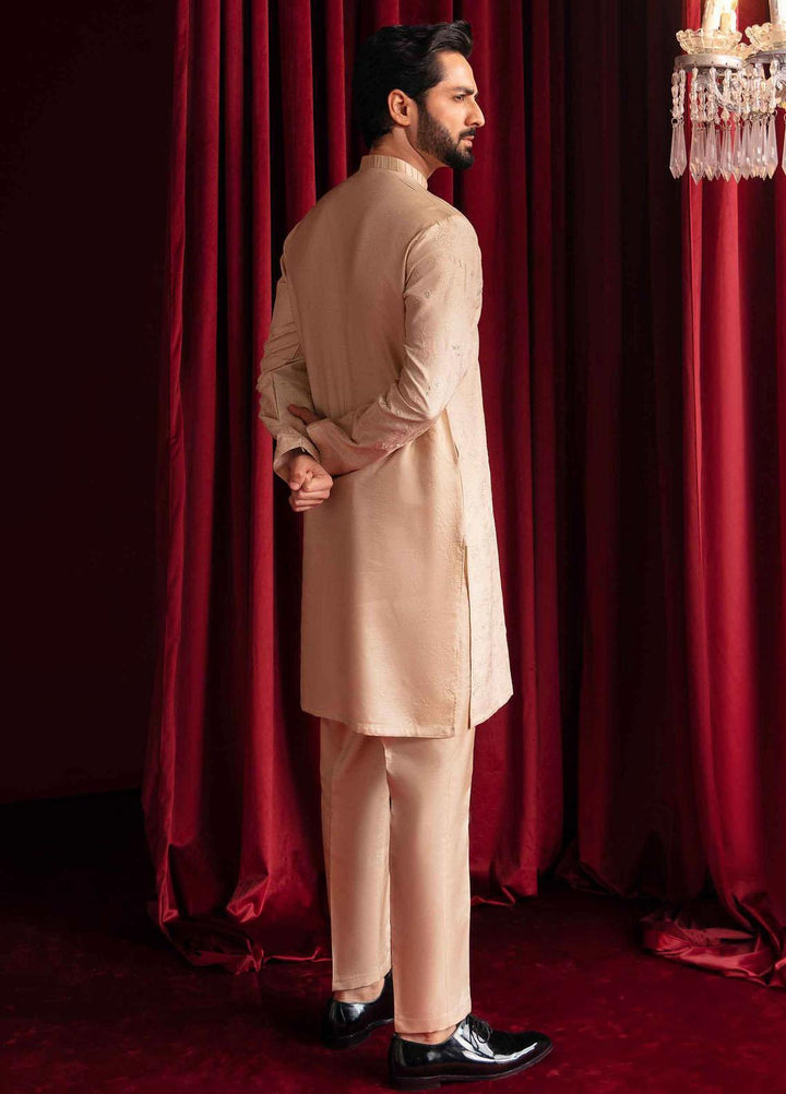 Qalamkar Raw Silk Formal Kameez Shalwar for Men -  QLM23MF MR-02