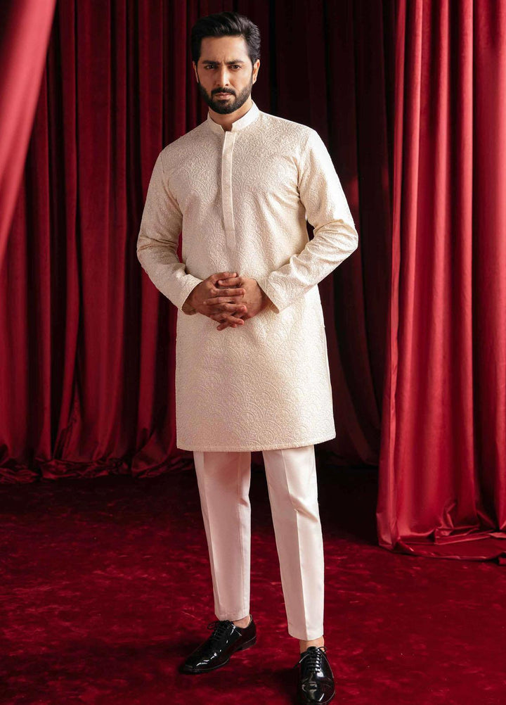 Qalamkar Raw Silk Formal Kameez Shalwar for Men -  QLM23MF MR-03