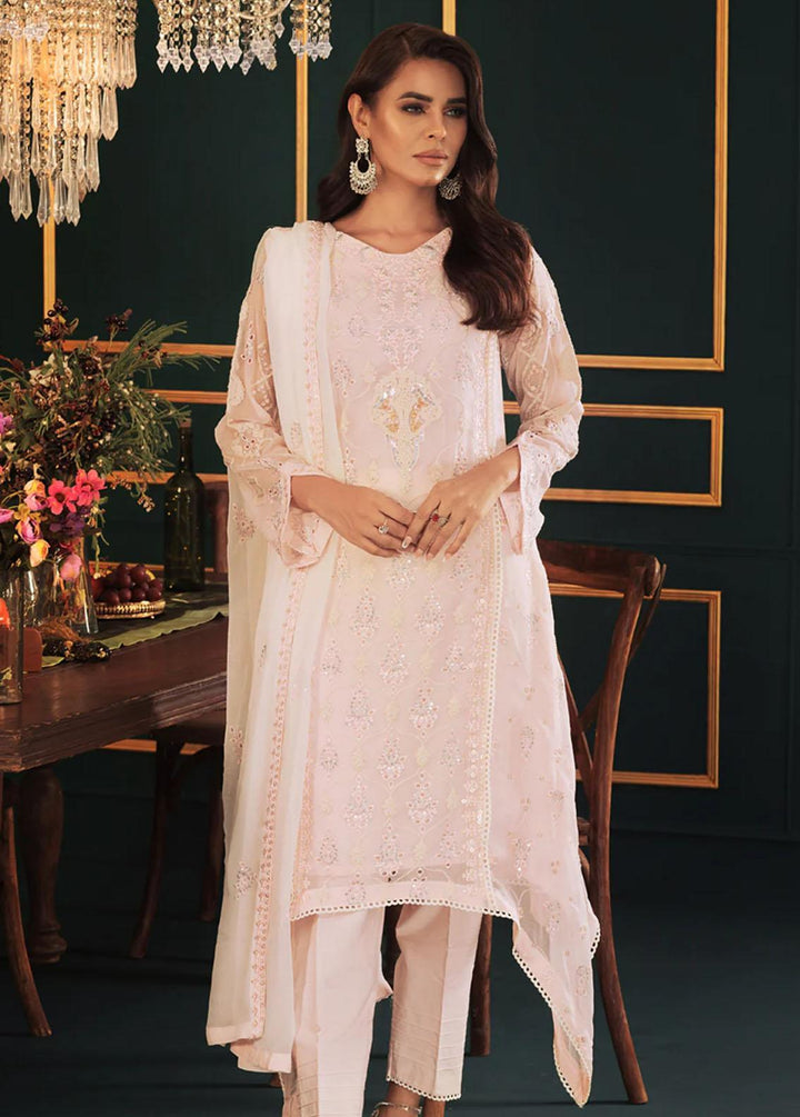 Shamooz Pret Embroidered Chiffon 3 Piece Suit SEM-0542 Light Pink