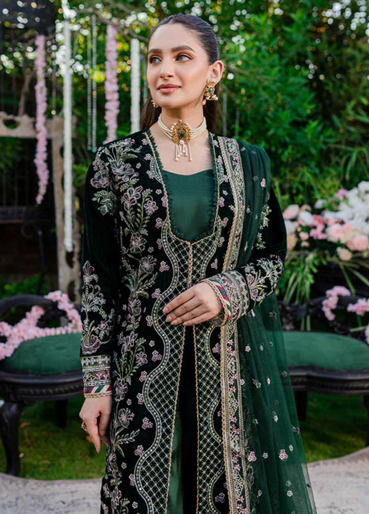 Heeriye By Izel Embroidered Velvet Suits Unstitched 3 Piece IZL23HR HF-1057 Maya - Festive Collection