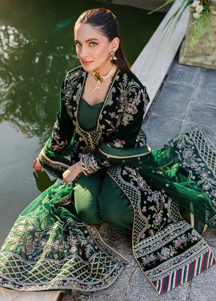 Heeriye By Izel Embroidered Velvet Suits Unstitched 3 Piece IZL23HR HF-1057 Maya - Festive Collection