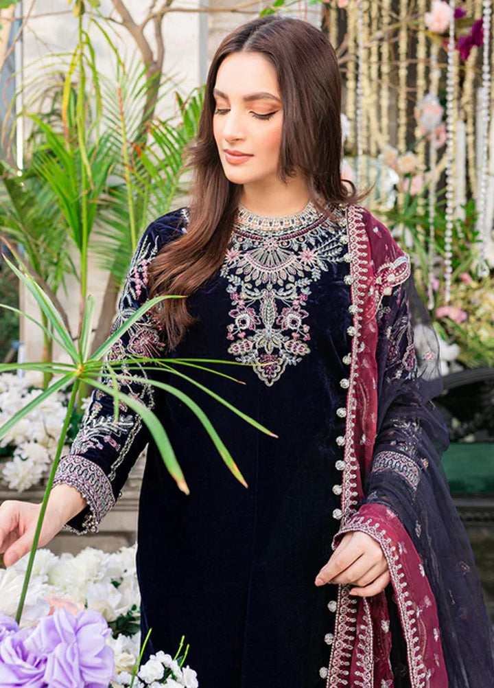Heeriye By Izel Embroidered Velvet Suits Unstitched 3 Piece IZL23HR HF-1065 Reshma - Festive Collection