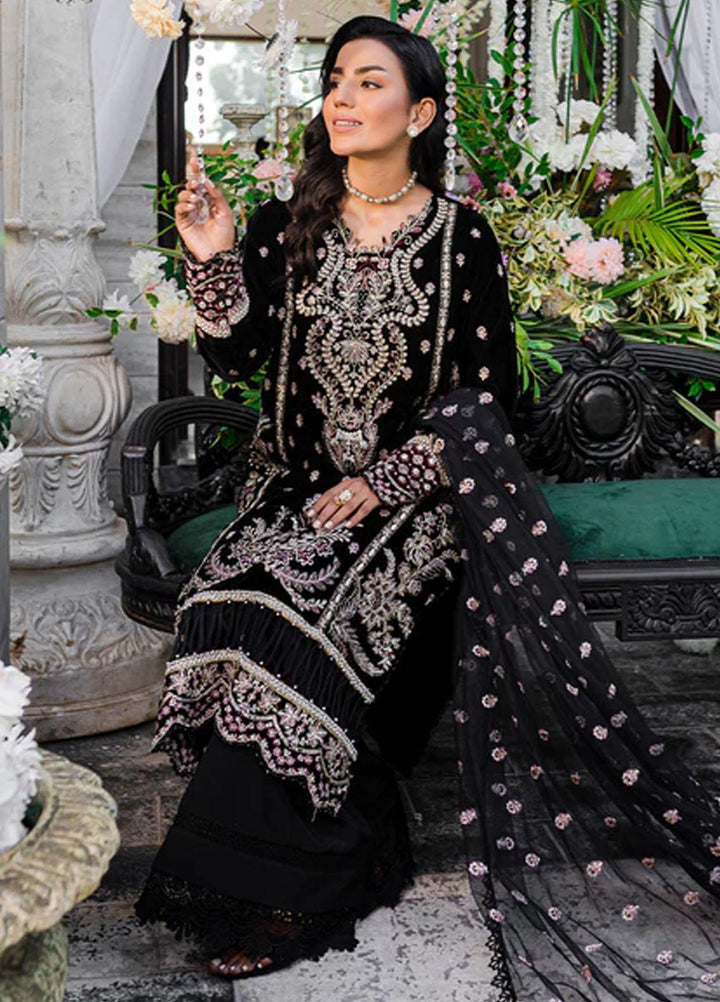 Heeriye By Izel Embroidered Velvet Suits Unstitched 3 Piece IZL23HR HF-1070 Gayso - Festive Collection