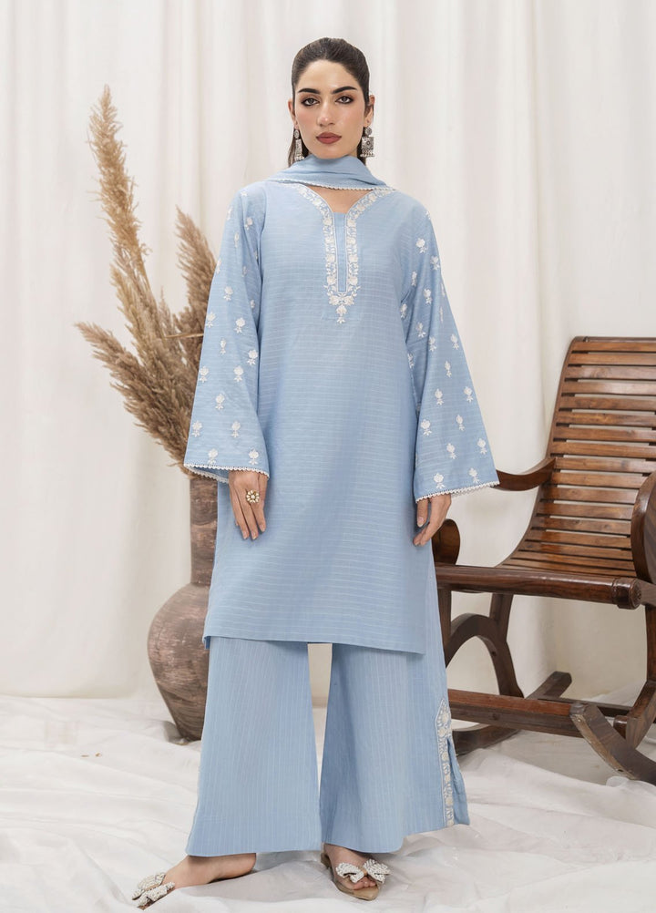 HEM Pret Embroidered Lawn 3 Piece Suit Blue Band