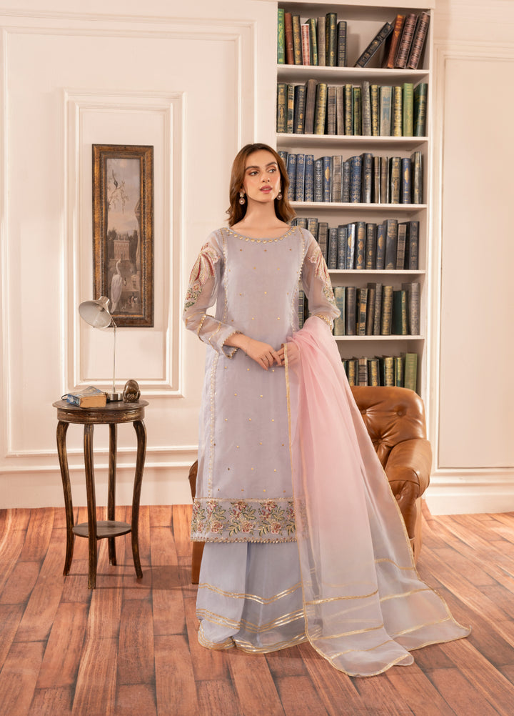 HEM Pret Embroidered Organza 3 Piece Suit Zara