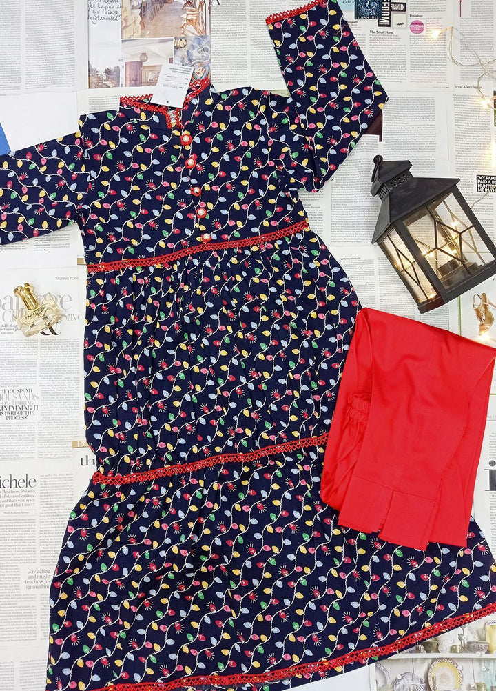 Hiba Clothing Cotton  2 Piece Suit for Girls -  HPW-003 FAIRY LIGHTS