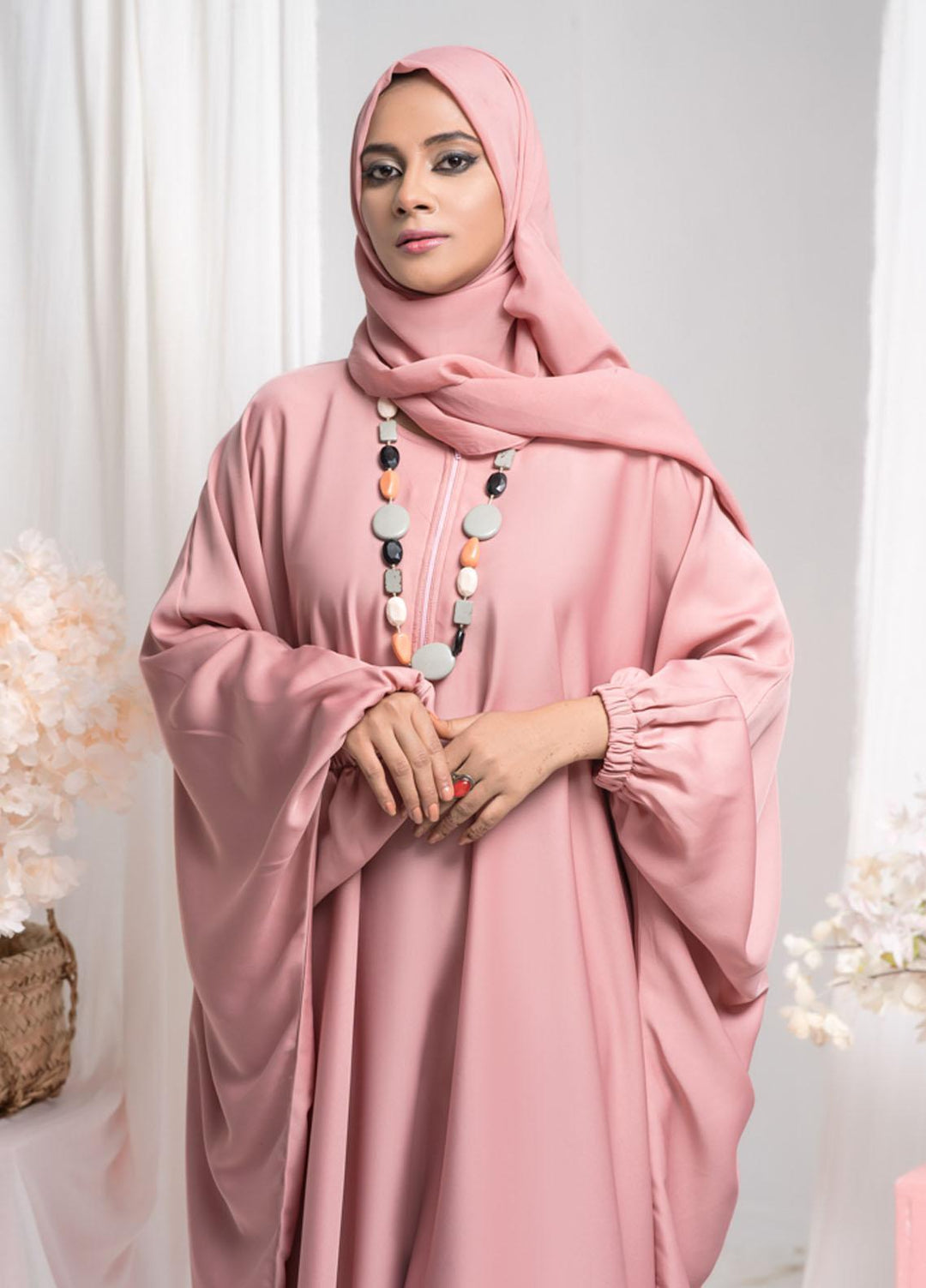 Hijab ul Ameer  Nida Casual Abaya JS-847 Butterfly