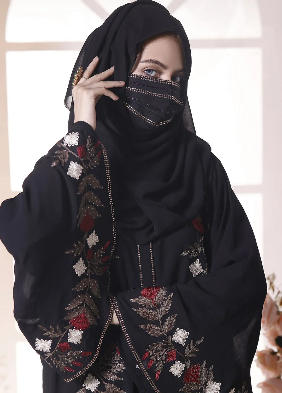 Hijab ul Ameer Pret Casual Abaya Black Fancy Abaya