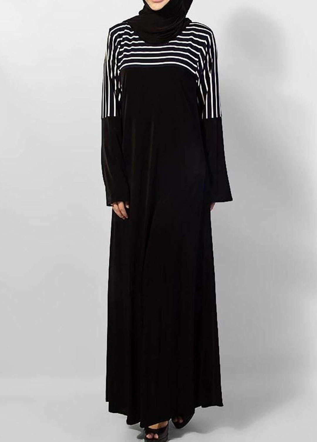 Hijab ul Hareem Casual Stitched Abaya 0120-J-15-Arabis-Black