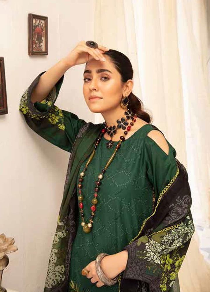 Hoor by Riaz Arts Embroidered Lawn Suits Unstitched 3 Piece RA21H DH-18 - Summer Collection