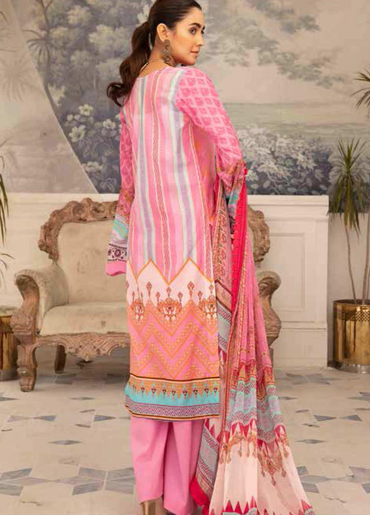 Hoor by Riaz Arts Embroidered Lawn Suits Unstitched 3 Piece RA21H DH-21 - Summer Collection