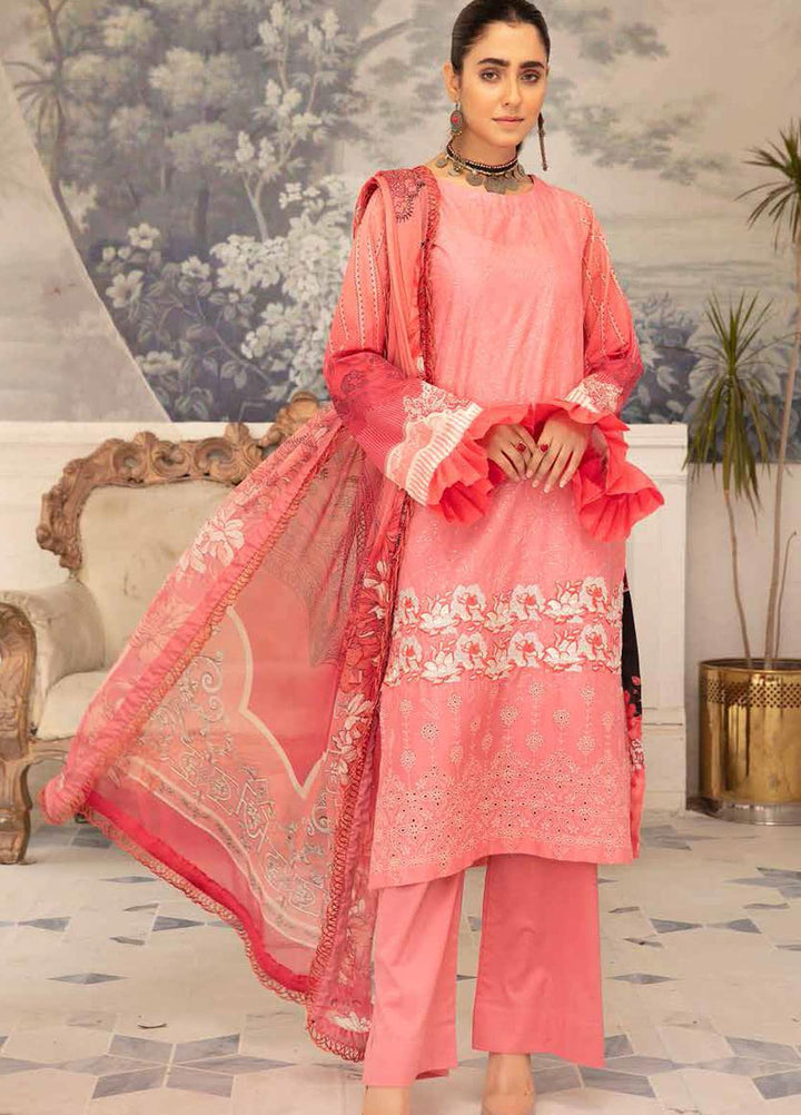 Hoor by Riaz Arts Embroidered Lawn Suits Unstitched 3 Piece RA21H DH-26 - Summer Collection